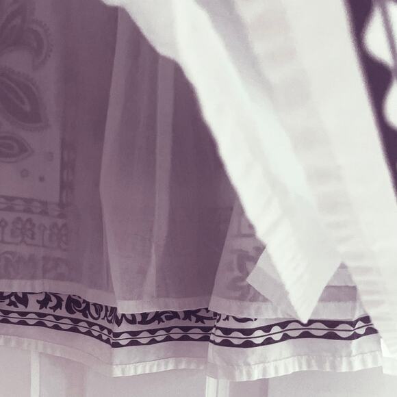 Gorgeous Flowy Black and White Skirt Talbots Fully Lined  Size 6 - Boho Western - Picture 4 of 8